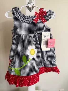 NWT Rare Editions Ladybug Sundress & Diaper Cover